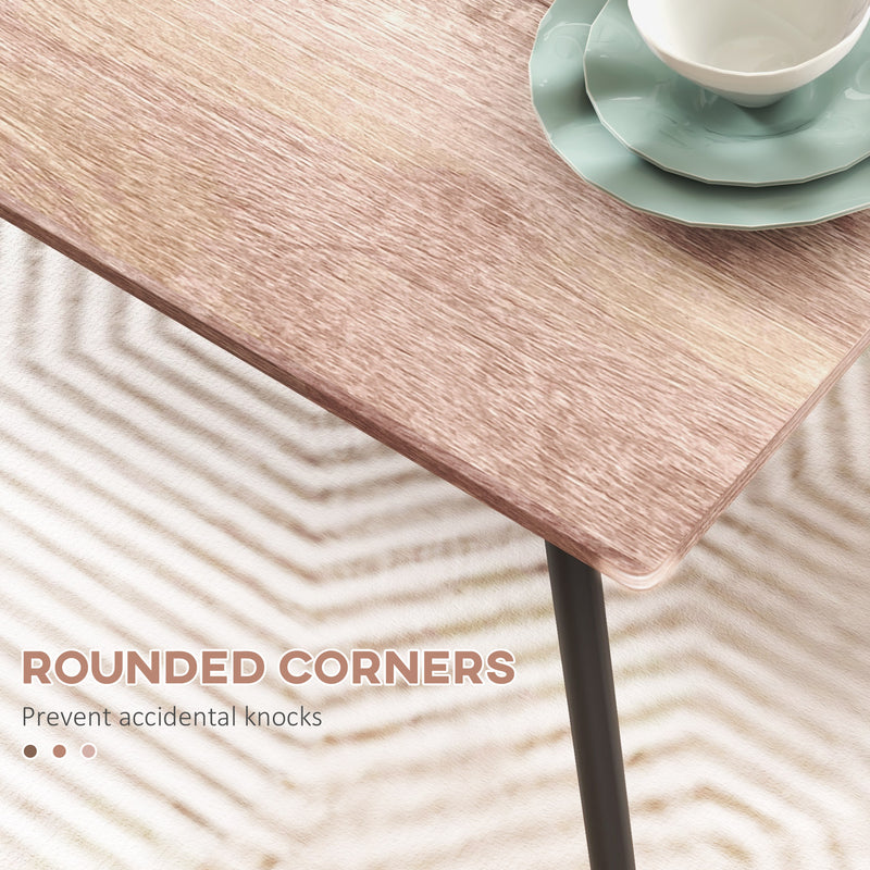 5 Piece Space Saving Dining Table and Chairs Set with Steel Frame for Small Kitchens Black