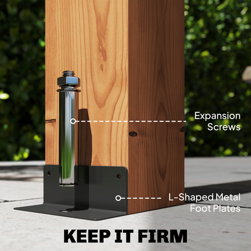 3x3m Wooden Garden Pergola Kit for Climbing Plants and Natural Shade Maple Wood Effect