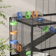 5 Tier Large Hamster Cage with Deep Tray and Storage Shelf for Rats and Gerbils by PawHut