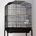 Black Bird Cage for Budgies Canaries Finches with Stand Wheels Storage Shelf by PawHut