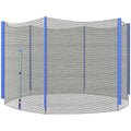8ft Trampoline Net Replacement with Zipped Entrance and Pole Covers Weather Resistant by SPORTNOW AOSOM