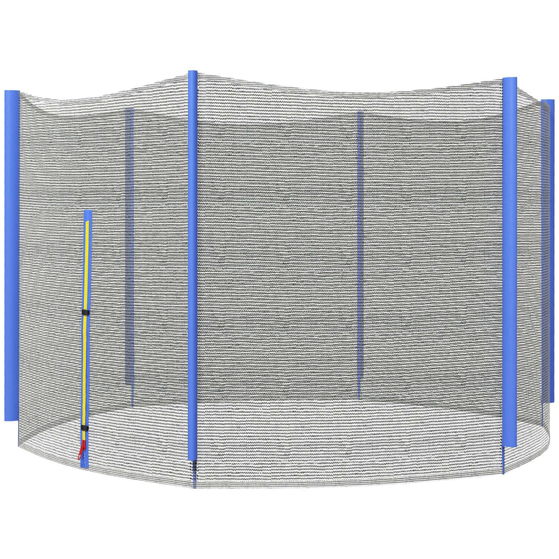 8ft Trampoline Net Replacement with Zipped Entrance and Pole Covers Weather Resistant by SPORTNOW AOSOM