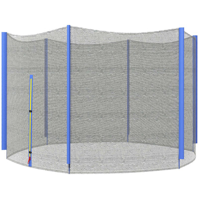 8ft Trampoline Net Replacement with Zipped Entrance and Pole Covers Weather Resistant by SPORTNOW AOSOM