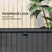 400L Galvanised Steel Garden Storage Box Weather Resistant by Outsunny