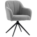 Swivel Accent Chair with Soft Padded Seat for Relaxing in Living Room Grey