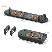 SPORTNOW Foldable Push Push Up Board with Non-Slip Pads, for Chest, Arms, Shoulders, Black AOSOM