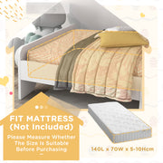 Toddler Bed with Rabbit Design Ideal for Kids Bedroom Play and Sleep Space, White