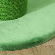 Green 63cm Cat Scratching Post with Sisal Rope and Sturdy Base for Indoor Cats by PawHut