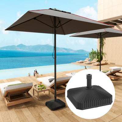 32-38mm Parasol Base for Secure Garden Umbrella Support Fillable with Sand or Water, Black Outsunny