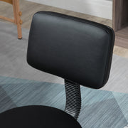 Adjustable Swivel Salon Chair with Padded Seat and Wheels for Hairdressers and Spas, Black