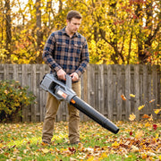 Cordless Leaf Blower for Quiet Garden and Patio Cleaning Lightweight Light Grey AOSOM