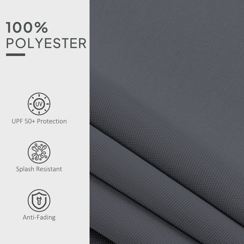 Grey Awning Replacement Canopy Water Resistant UPF 50 Plus Sun Shade Cover for 3 x 2.5m by Outsunny