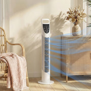 Tower Fan for Small Rooms with Quiet Oscillation and Timer White AOSOM