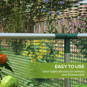 Green 8 x 4 FT Garden Plant Protection Cage with Door for Outdoor Growing by Outsunny