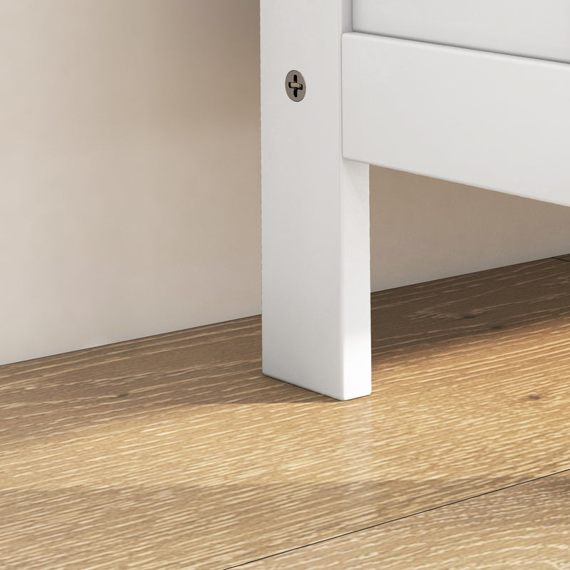 Slim Shoe Storage Cabinet with 3 Flip Drawers Space Saving Design for Hallway, White