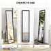 Black Full Length Mirror with Glitter Frame by HOMCOM