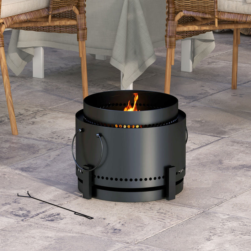 Smokeless Portable Fire Pit With Ash Catcher For Garden Camping And Outdoor Use