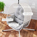Light Grey Hanging Egg Chair with Stand and Cushions for Garden or Patio by Outsunny