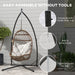Black Steel Hammock Chair Stand X Shape Base Heavy Duty 150kg Capacity by Outsunny