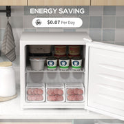 35L Compact Mini Freezer with Adjustable Temperature Control Ideal for Small Spaces White