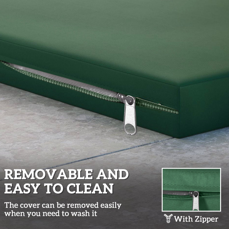 Green 3 Piece Garden Furniture Cushion Set for Rattan Chairs by Outsunny