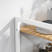 Four Tier Bamboo Adjustable Shelf Storage Unit for Home and Office by HOMCOM