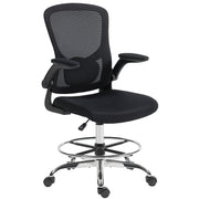 Ergonomic Draughtsman Chair With Adjustable Lumbar Support Ideal For Office Use Black
