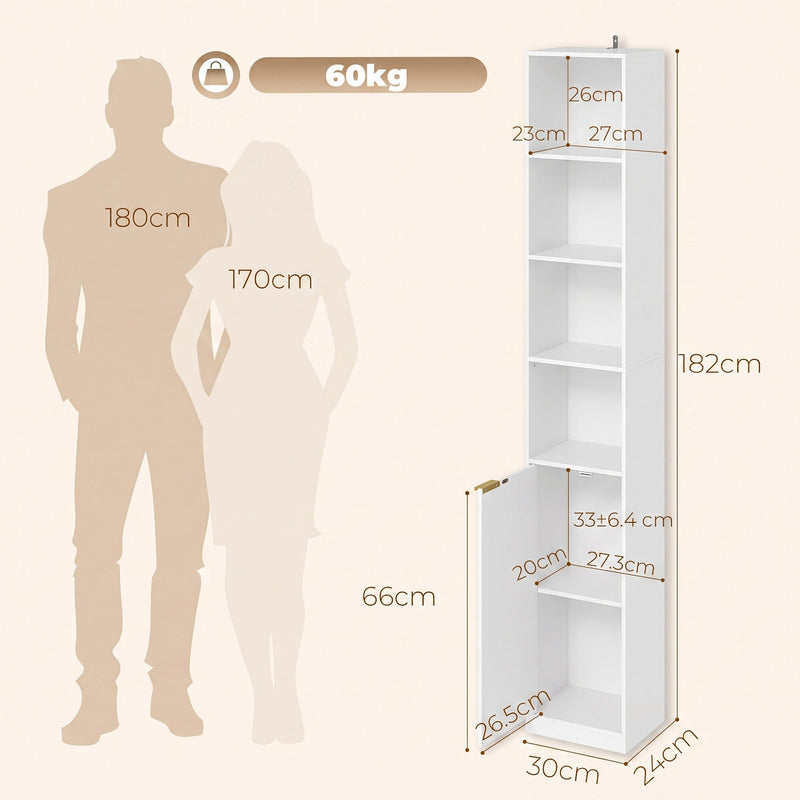 Corner Bookcase White Wood Effect - image 3