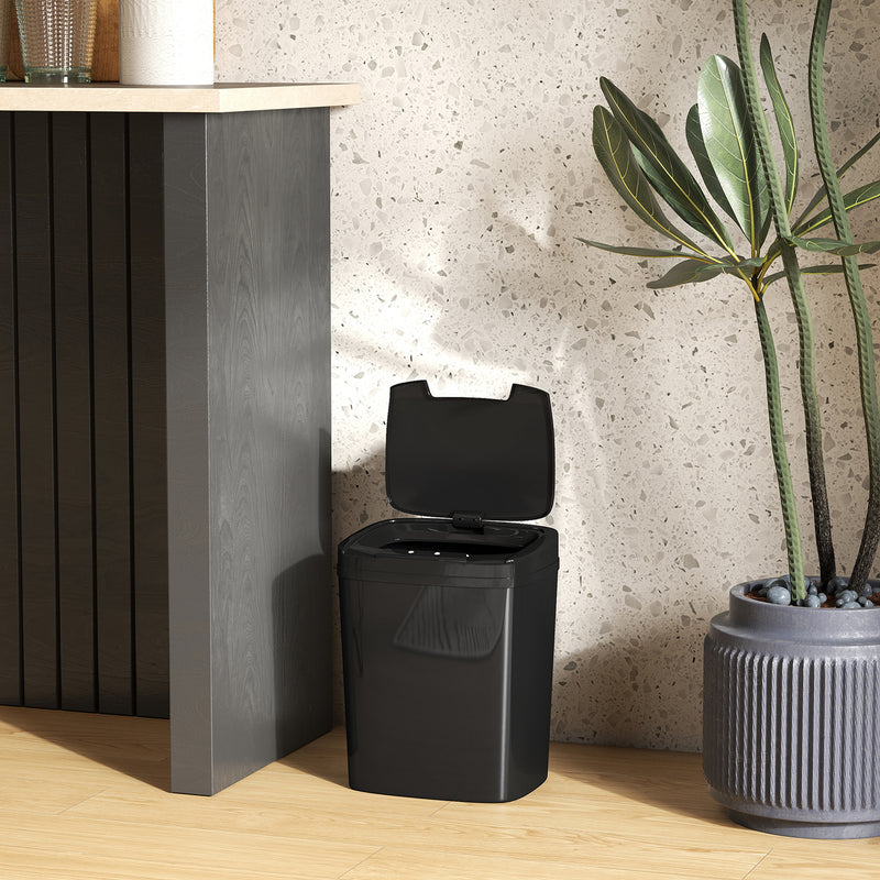 Automatic Sensor Kitchen Bin 15L Touchless and Hygienic Waste Solution for Home Black AOSOM