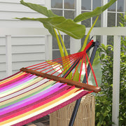 Black Foldable Hammock with Metal Frame and Carry Bag for Garden or Patio Use 120kg Load