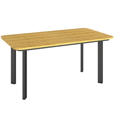 Outdoor Coffee Table for Garden or Patio with Weather-Resistant Easy-Clean Surface Brown Outsunny