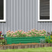Green 180 x 90cm Galvanised Steel Open Garden Planter Durable Raised Bed by Outsunny