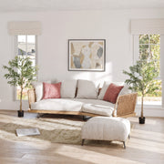 Set of 2 Artificial Olive Trees 150cm Tall with 720 Leaves in Pots For Indoor Decor Green