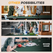 9ft Indoor Folding Tennis Table With Easy Roll Wheels For Home Use Green AOSOM