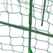 Tall Metal Garden Arch Trellis with Climbing Net Ideal for Outdoor Plants Support Black AOSOM