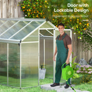 Large Walk In Greenhouse with Aluminium Frame for Growing Plants and Vegetables Green