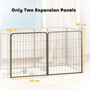 2 Piece Dog Pen Expansion Pack with 3 Connecting Stakes for 80cm High Pet Playpen by PawHut