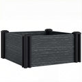 Raised Garden Bed for Easy Vegetable and Herb Growing with Tool Free Assembly Dark Grey Outsunny