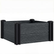 Raised Garden Bed for Easy Vegetable and Herb Growing with Tool Free Assembly Dark Grey Outsunny
