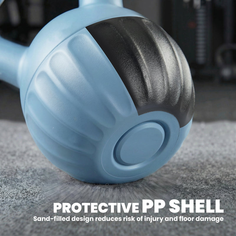 Kettlebell for Safe Home Strength Training with Anti Slip Handle 6 kg Blue AOSOM