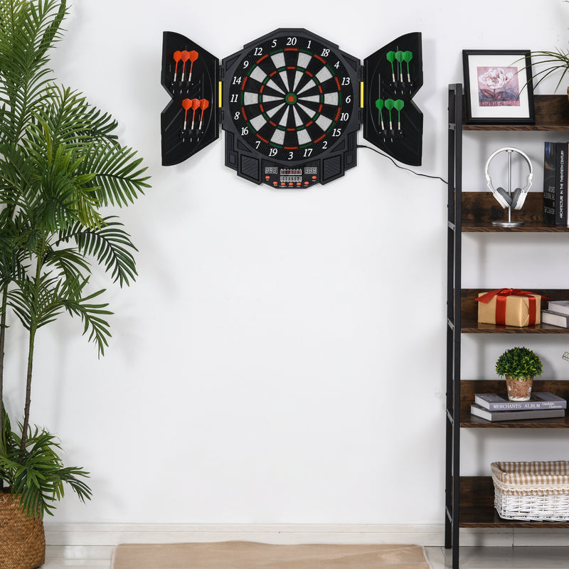 Electronic Dartboard with Automatic Scoring for Safe Family Games at Home Black