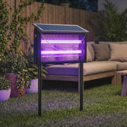 Solar Bug Zapper for Automatic Mosquito Control in Large Gardens or Patios Black Outsunny