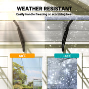 Wall Mounted Front Door Porch Canopy Rain Shelter With Durable PC Roof 303 x 96cm Clear