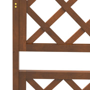 Raised Wooden Trellis Planter Box in Orange for Growing Herbs Flowers and Vegetables