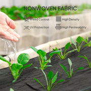 Heavy Duty Weed Control Membrane 2m x 90m 90gsm Ground Cover for Garden and Landscaping by Outsunny