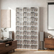 Tall Slim Media Storage Shelf White - image 2