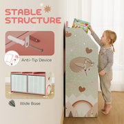 Kids Toy Storage Shelf with Book Display and Drawers for Easy Organisation Pink AOSOM