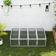 Grey 6ft Wooden Rabbit Hutch with Wire Mesh Openable Roof and Outdoor Play Space by PawHut