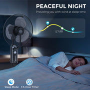 120cm Pedestal Misting Fan with 4 Speeds 3 Modes and 3.2L Tank for Home Use