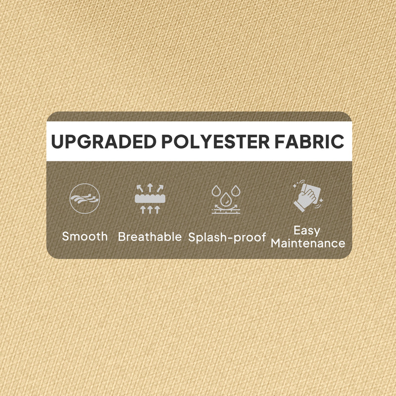 Beige Padded Outdoor Seat Cushion 115 x 56cm for Garden or Patio by Outsunny